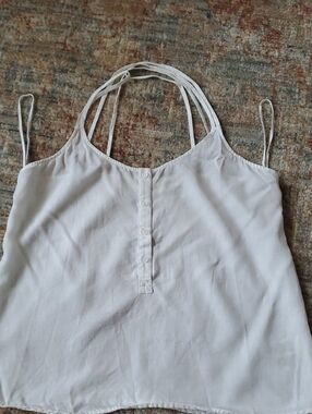 cloth & stone White Cross-back Cami Anthropologie M